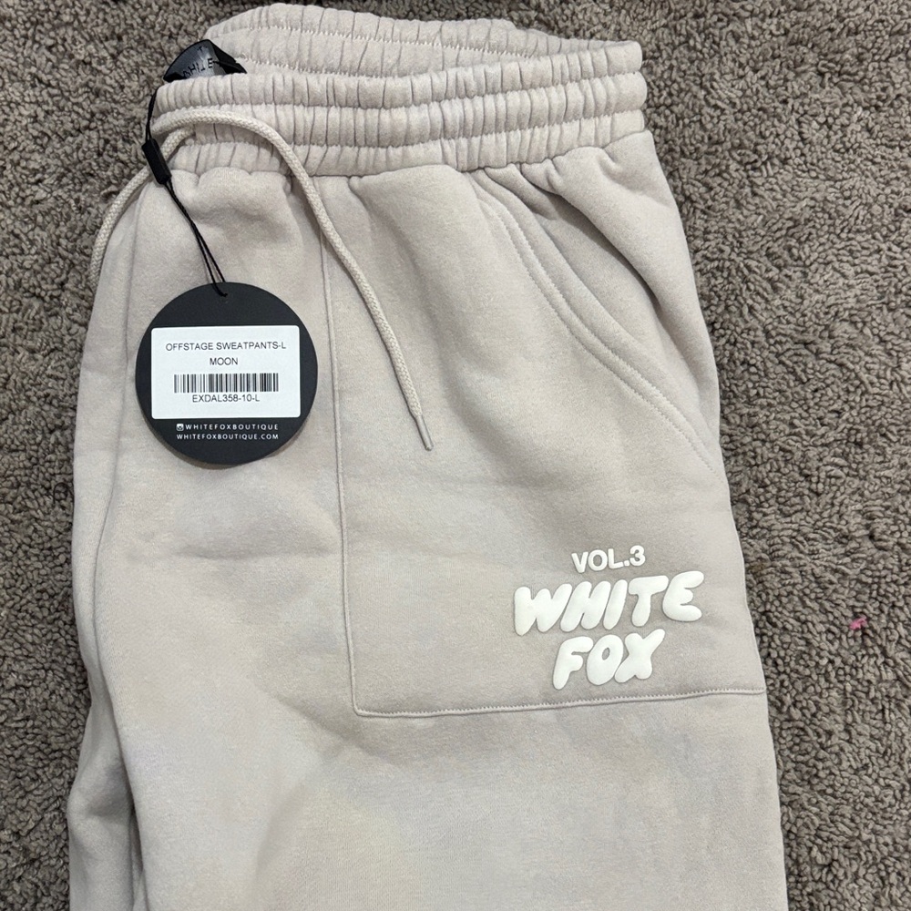 White Fox Boutique Kids Light Beige Joggers